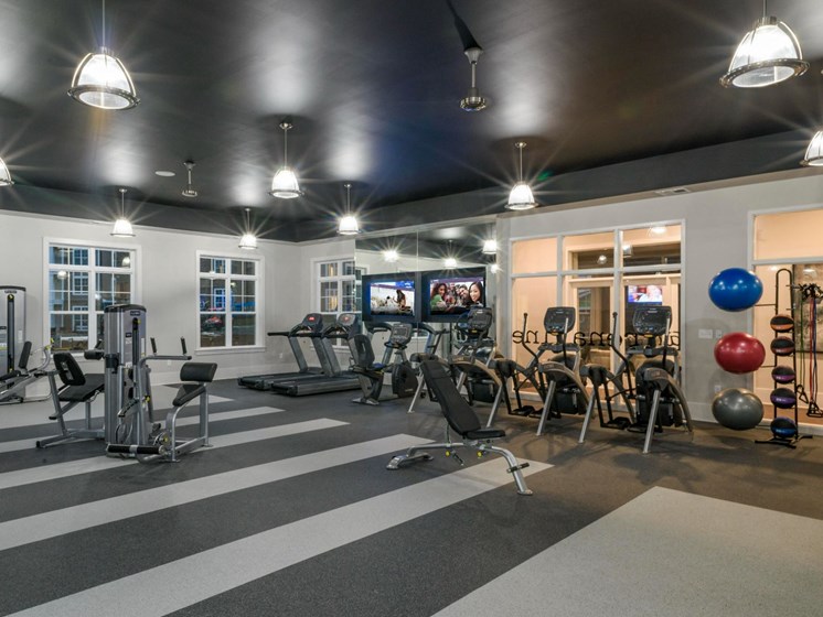 State-of-the-Art Fitness Center at Abberly at Southpoint Apartment Homes by HHHunt, Fredericksburg